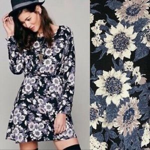 Free people long sleeve floral dress
